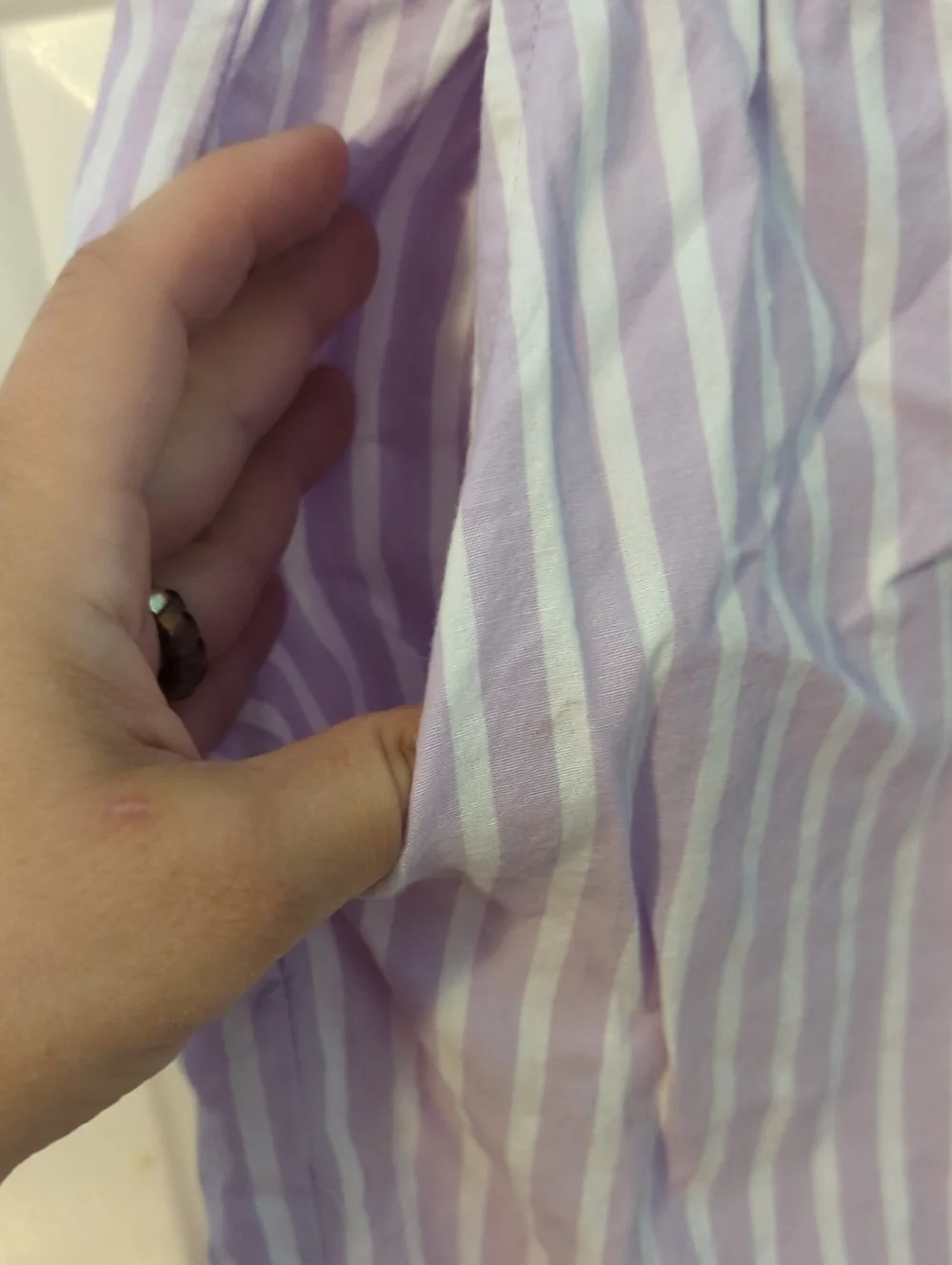 GAP Light Purple & White Striped Pajama Pants NWOT Large Women's Summer - Picture 4 of 8